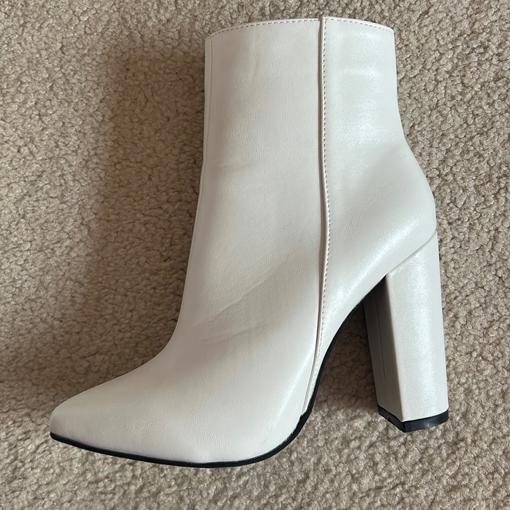 SHEIN white booties